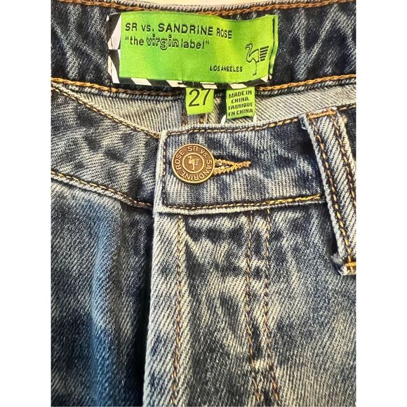 Sandrine Rose Trucker Style Ripped Jeans Size 27-15 - Picture 5 of 6